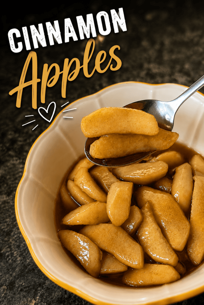 cinnamon apples pin for pinterest