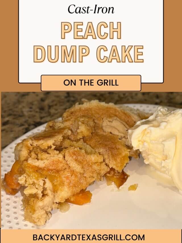 Cast-Iron Peach Dump Cake on the Grill