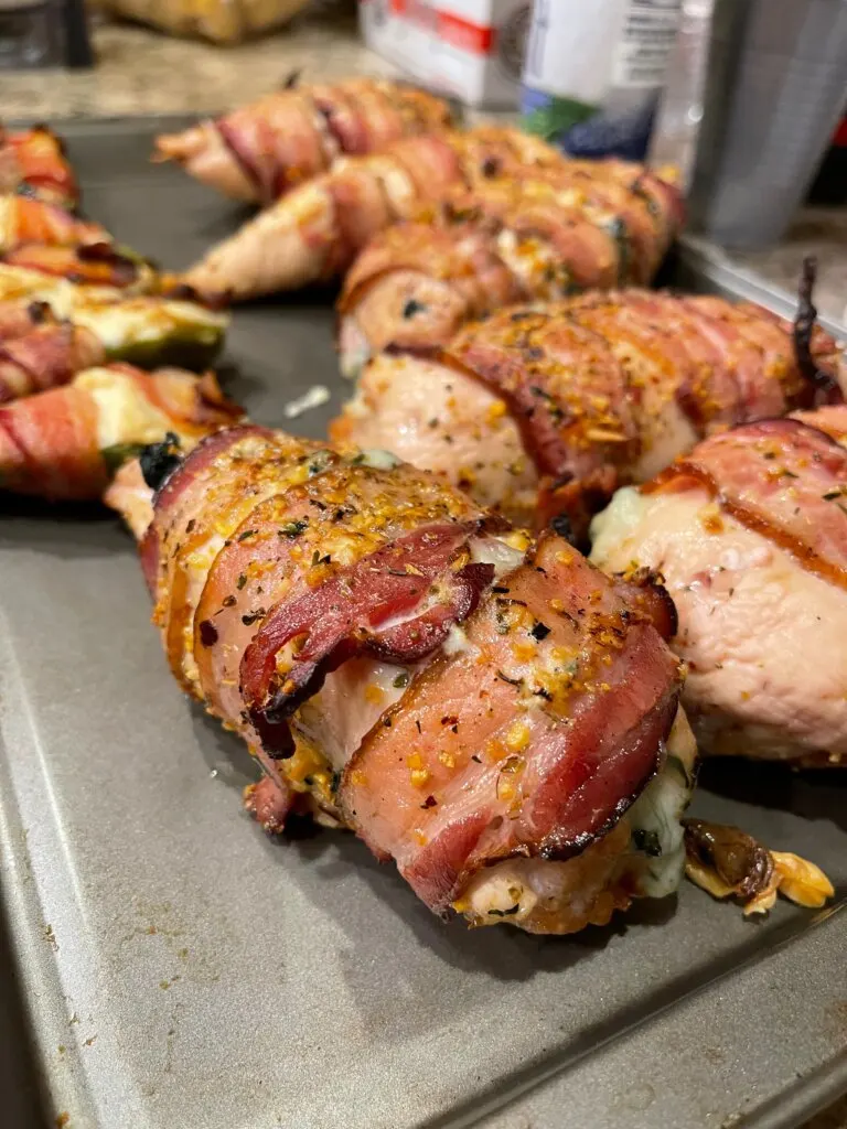 Bacon wrapped chicken