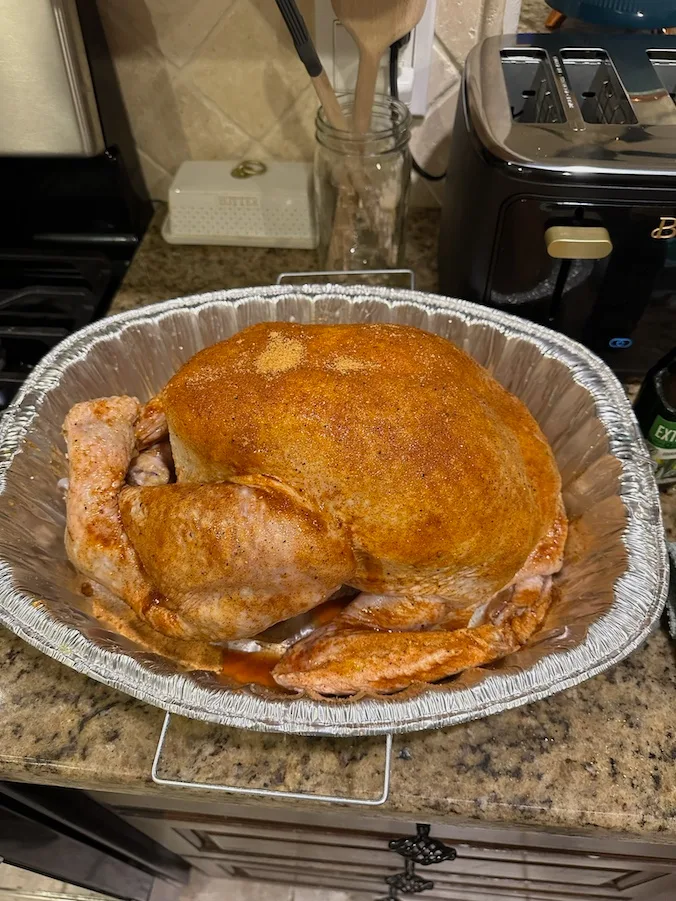 Turkey prep - seasoning
