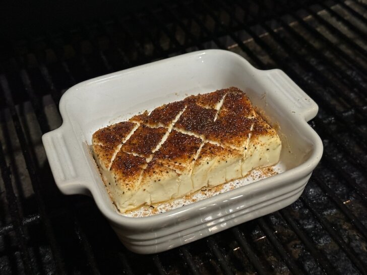 Smoked Cream Cheese with Honey Drizzle from Backyard Texas Grill