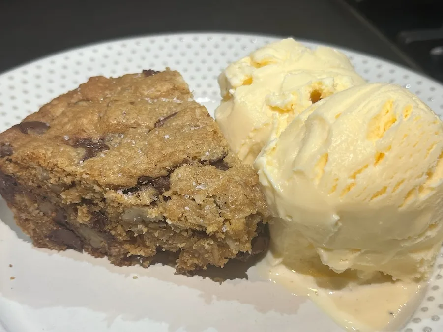 Easy skillet cookie by Backyard Texas Grill