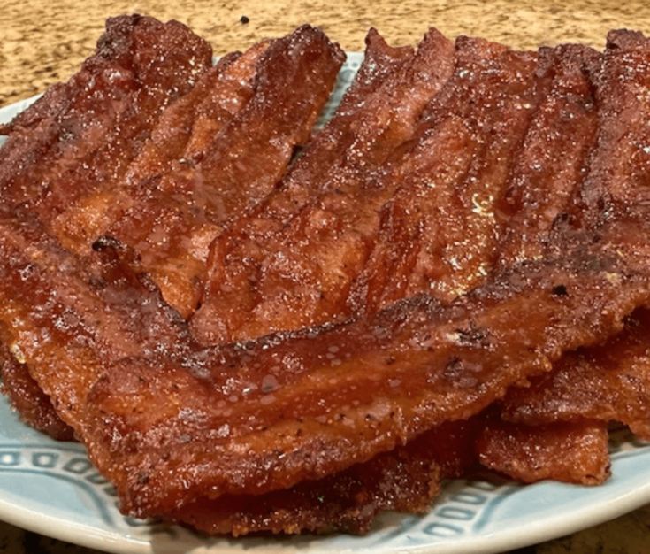 Smoked candied bacon by Backyard Texas Grill