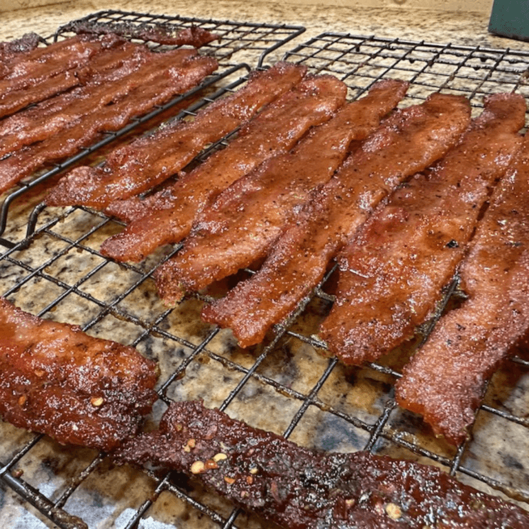 Smoked candied bacon by Backyard Texas Grill