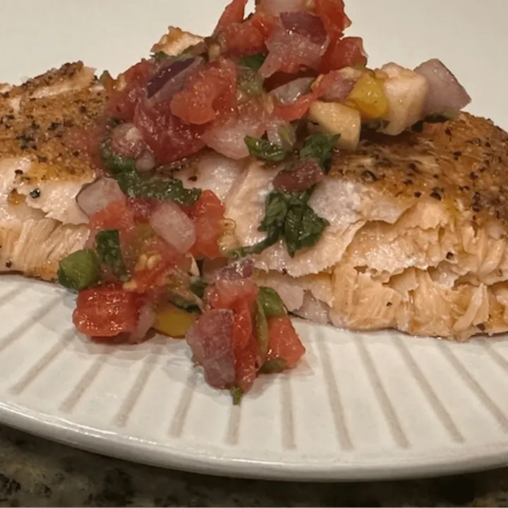 Smoked Salmon with Mango Salsa