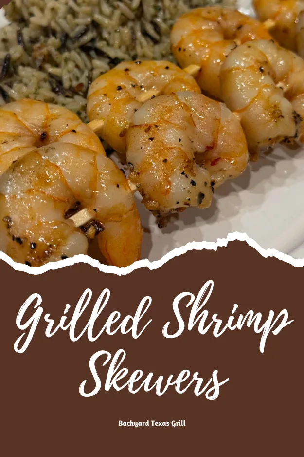 grilled shrimp skewers pin for pinterest