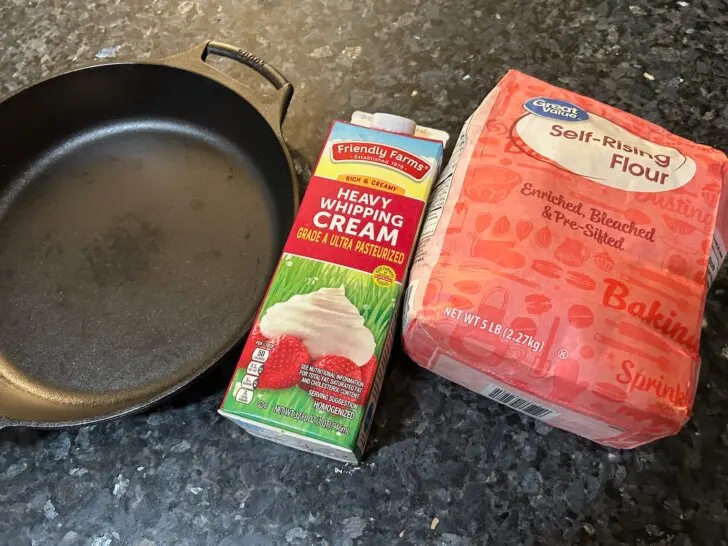 ingredients for cast iron skillet biscuits