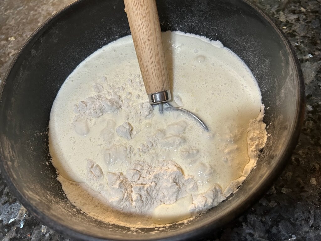 biscuit ingredients in bowl