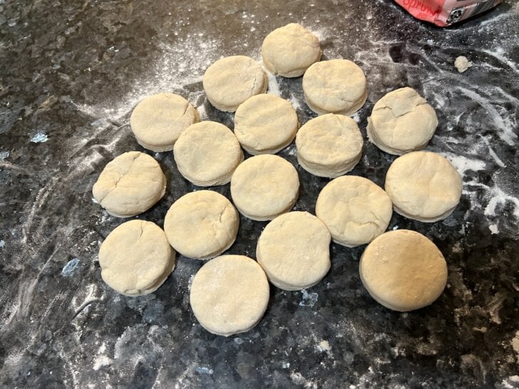 biscuits cut with small cutter