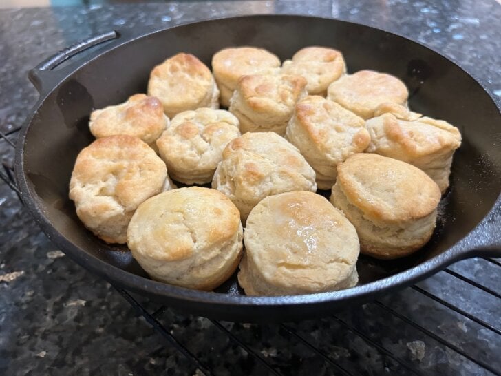 biscuits in skillet