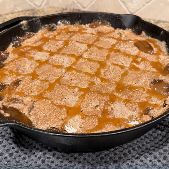 Spiced Apple Dump Cake (in cast iron skillet on the grill)