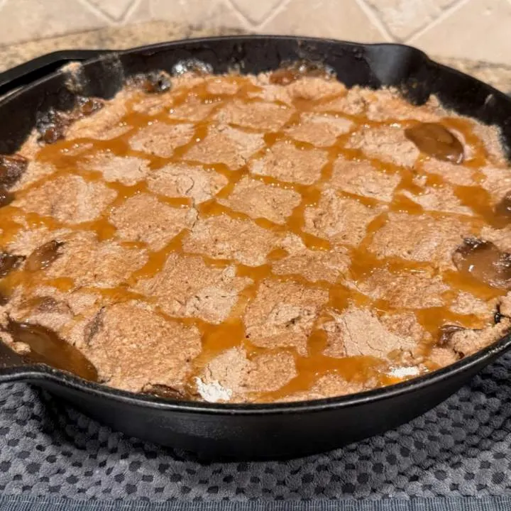 Spiced Apple Dump Cake (in cast iron skillet on the grill)