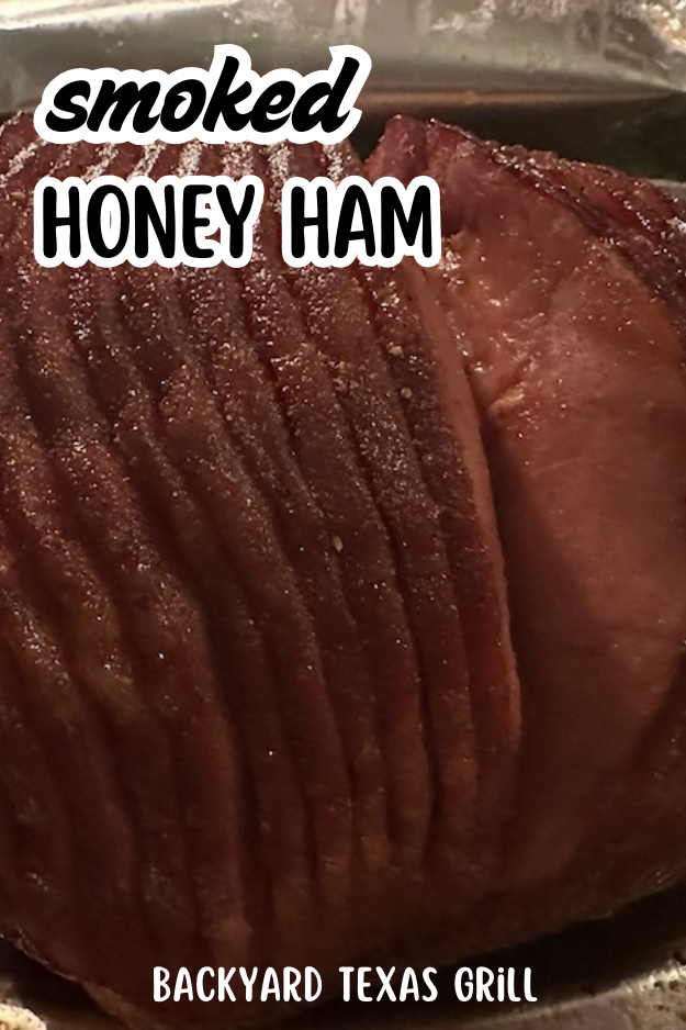 smoked honey ham (pin for Pinterest)