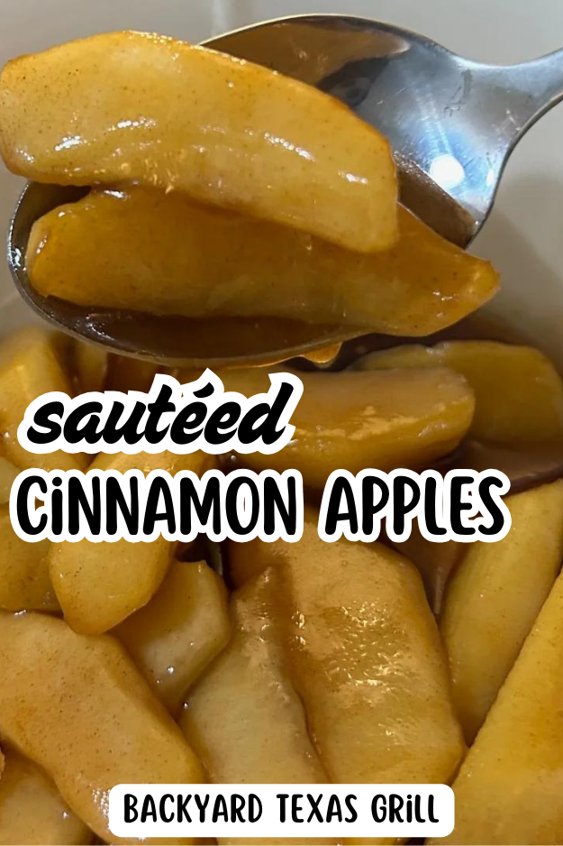sauteed cinnamon apples (pin for Pinterest)