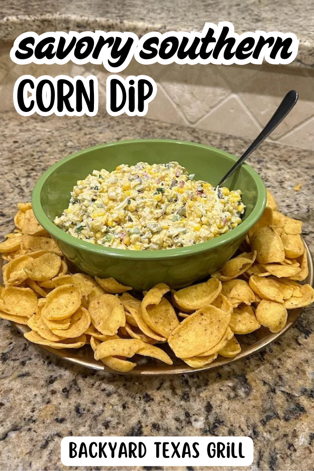 savory southern corn dip (pin for Pinterest)
