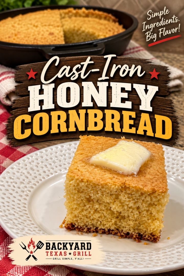 honey cornbread on the smoker