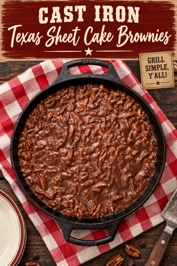 cast iron texas sheet cake brownies