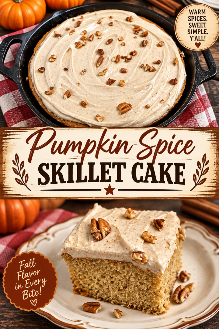 pumpkin spice skillet cake
