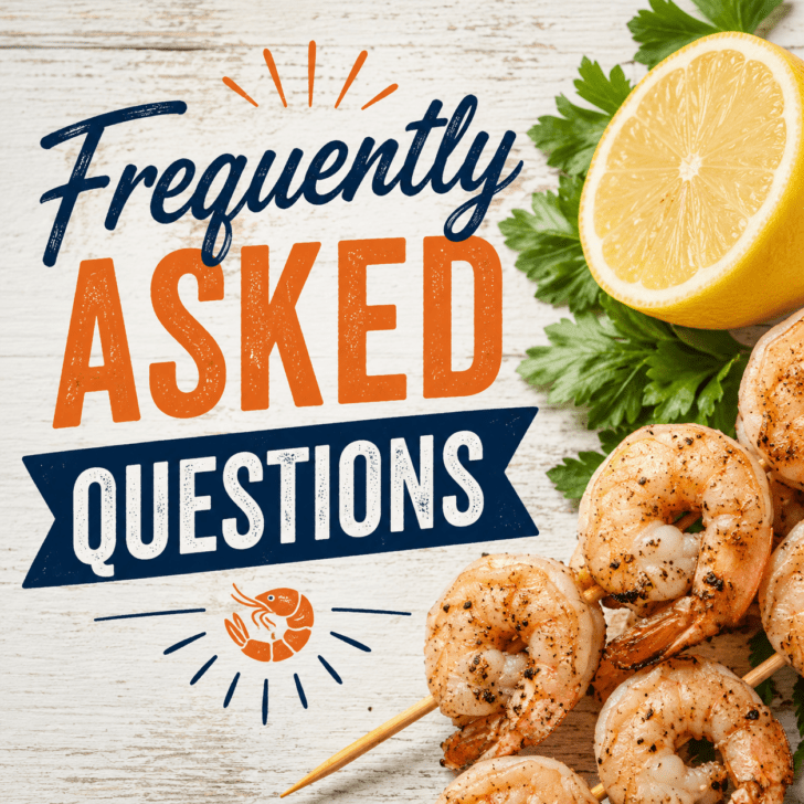frequently asked questions related to shewered shrimp