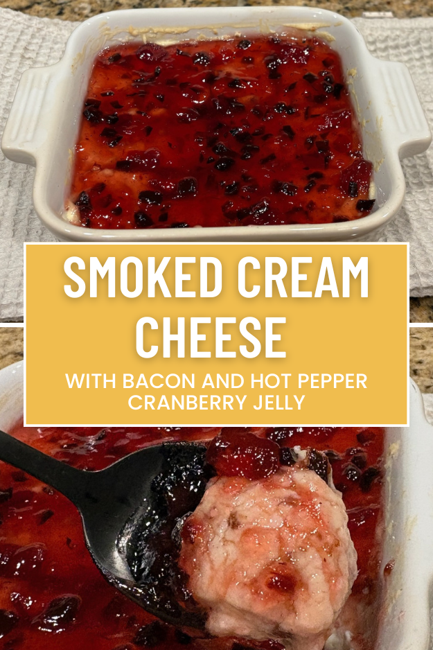 smoked cream cheese with hot pepper jelly pin for pinterest