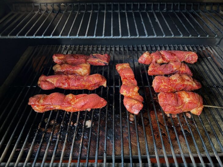 Smoked Honey Bourbon Country-Style Ribs on grill