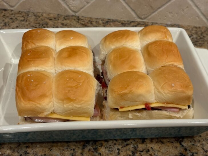12 siders in casserole dish
