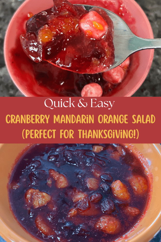 cranberry mandarin orange salad pin for pinterest