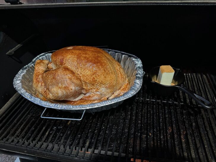 spiced turkey on the grill