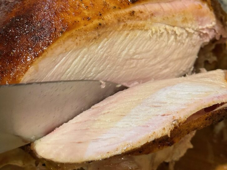 carving up the turkey