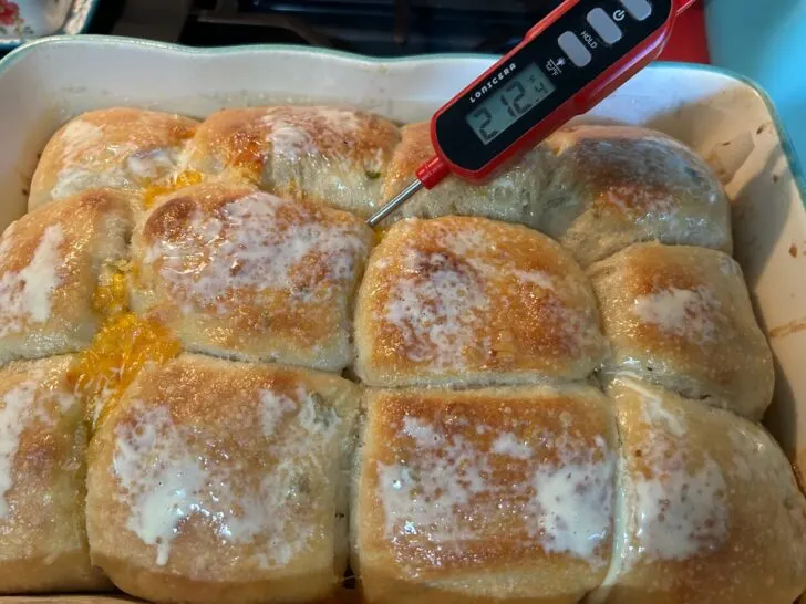 Same Day Jalapeno Cheddar Sourdough Rolls (baked in pan)