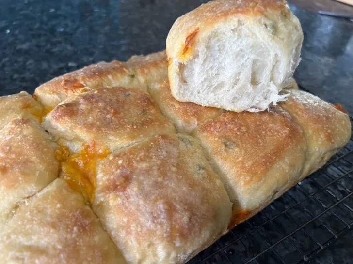 Same Day Jalapeno Cheddar Sourdough Rolls 