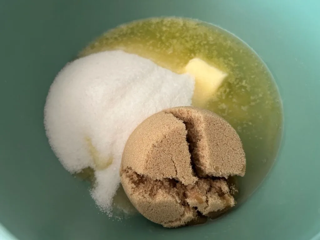 Texas sheet cake ingredients in bowl