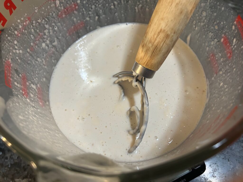 milk and sourdough starter