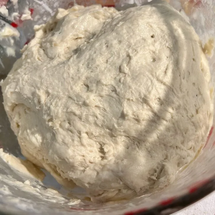 bread dough before rise