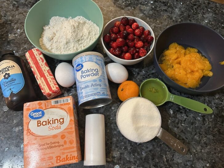 orange cranberry skillet cake ingredients