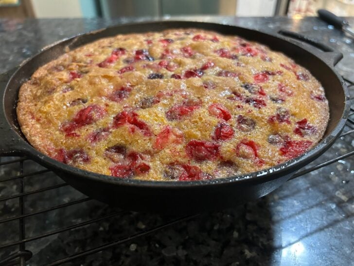 Orange Cranberry Skillet Cake