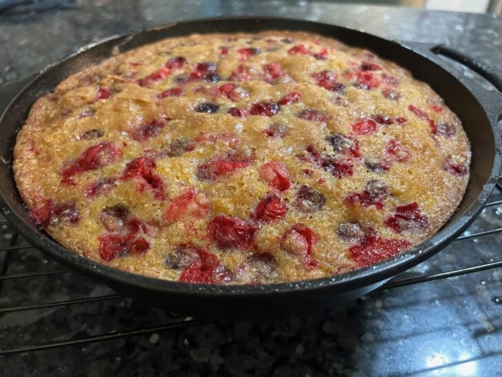 Orange Cranberry Skillet Cake