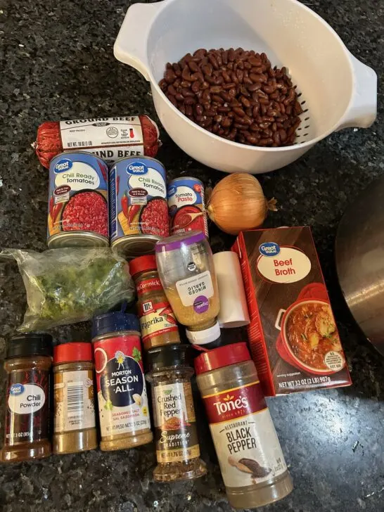 Smoky Texas Chili ingredients