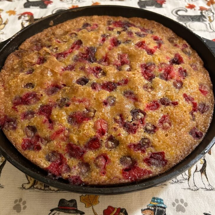 Orange Cranberry Skillet Cake
