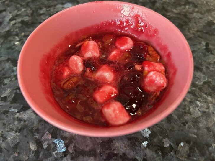 cranberry salad with marshmallows added