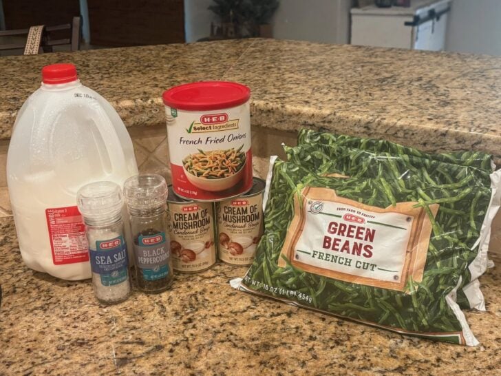 Green bean casserole ingredients