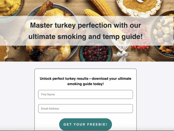 turkey grilling timeline freebie from Backyard Texas Grill