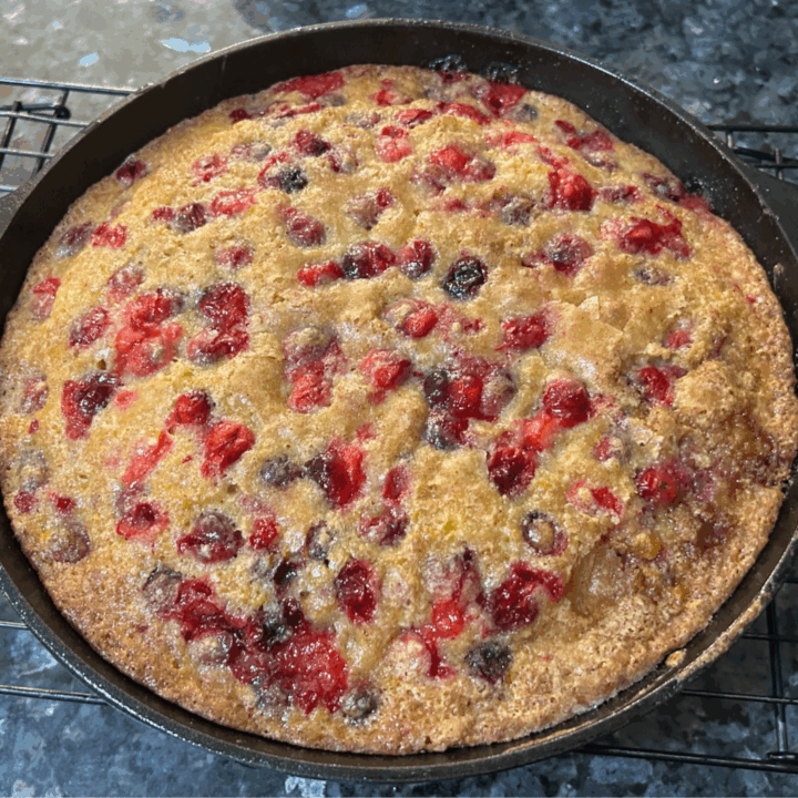 Orange Cranberry Skillet Cake