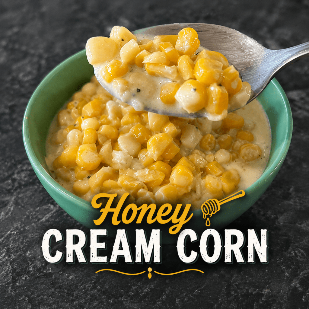 honey cream corn in bowl