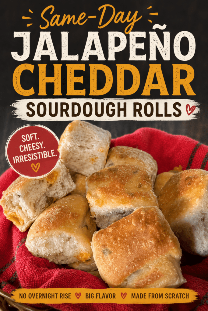 jalapeno cheddar sourdough rolls