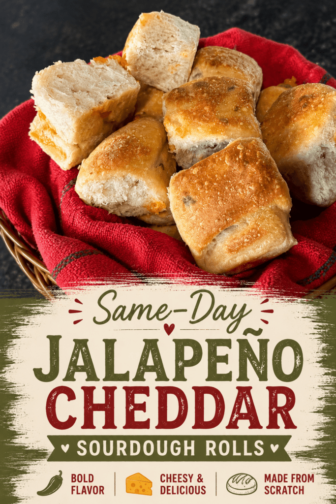 jalapeno cheddar sourdough rolls
