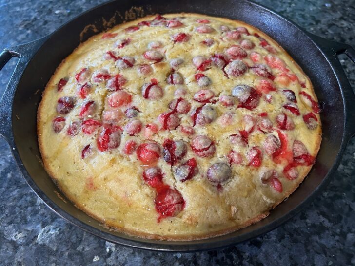 fully baked cornbread in skillet