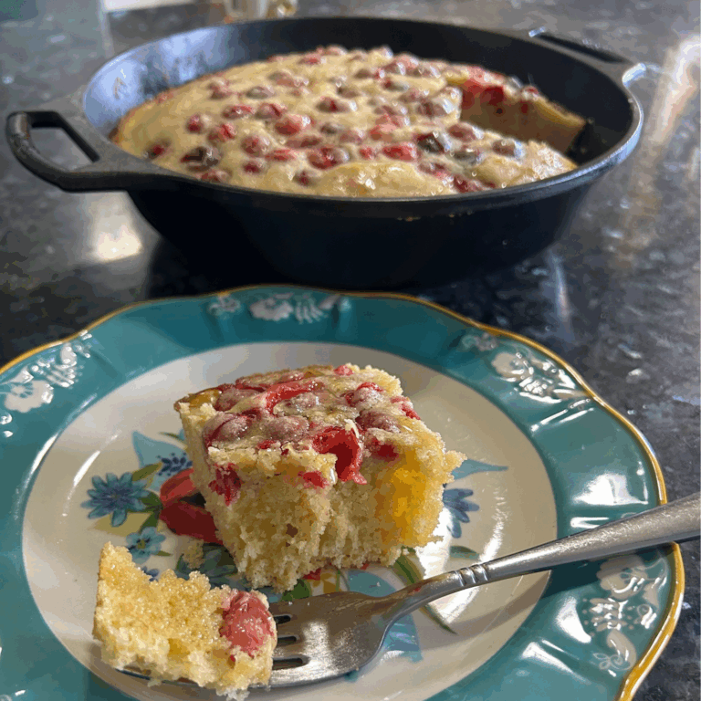 Cranberry Skillet Cornbread (Christmas Cornbread)