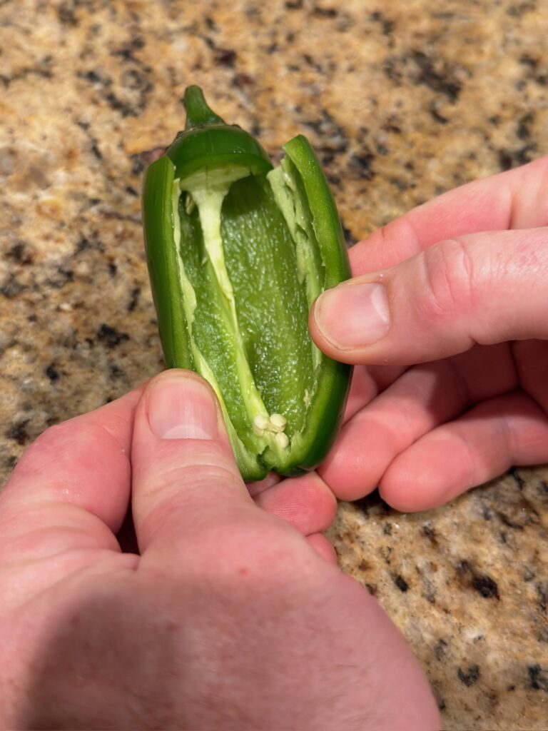 jalapeno, cut
