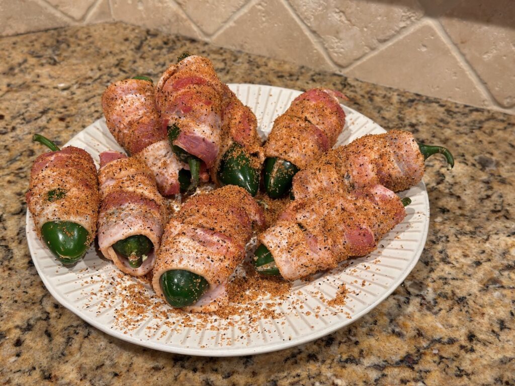 seasoned bacon wrapped stuffed jalapenos 